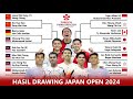 HASIL DRAWING JAPAN OPEN 2024. DRAW GANDA PUTRA NUMPUK DI POOL ATAS #japanopen2024