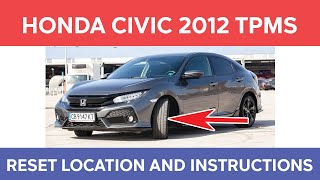 Honda Civic 2012 TPMS Reset Button Location and How To Reset