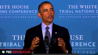 President Obama addresses tribal leaders as D.C. conference