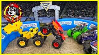 Monster Jam Toys FREESTYLE SHOW! (ft. Grave Digger, Max-D, Black Pearl & Dragonoid REAL HIGHLIGHTS)