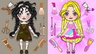 Paper Dolls Dress Up - Everyday Wednesday Addams Doll Life - Woa Doll Crafts