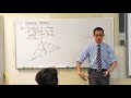 Concurrence of Medians (1 of 2: Proof via similar triangles)