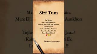 Sirf Tum !! True Line Status !! Shaman !! New Heart Broken Line Shayri Status !! Sad Status Video
