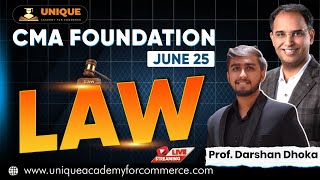 CMA Foundation || Law || Indian Contract Act  || L 27 || Prof. Darshan Dhoka