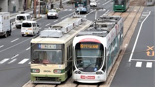 広島電鉄　5100形 5101編成 路面電車　ひろでん 十日市町電停～本川町電停