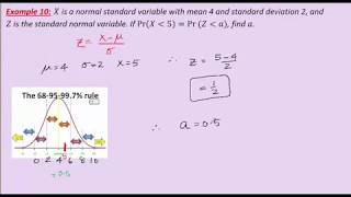 VCE Maths Methods - Probability - Normal Distribution - 3d - comparing actual and z-scores