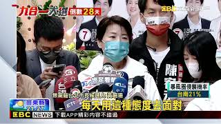 回防內湖本命區 黃珊珊掃花市 民眾送花喊支持@newsebc