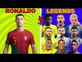 Ronaldo 🆚 Now Legends- Old Legends 😱 ( Messi,Neymar,benzema,mbappe,pele ) comparison 🔥💪🏻