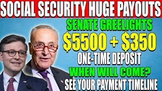 Social Security Bombshell: $5500 Payments + $350 Bonus Coming - Senate Approves Instant Deposits!