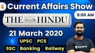 8:00 AM - Daily Current Affairs 2020 by Bhunesh Sir | 21 March 2020 | wifistudy