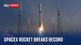 SpaceX launches Falcon 9 rocket for record-breaking 16th time