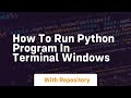 how to run python program in terminal windows