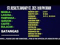 stl result today 8 00 pm draw january 07 2025 tuesday luzon visayas and mindanao area live