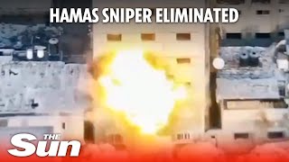 IDF attack helicopter BLASTS Hamas sniper in Gaza Strip