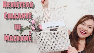 Revistero colgante de Macramé, Decoración con Macramé