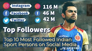 Most Followed Indian Sport Persons on Social Media 2021 | Instagram,  Facebook, Twitter Followers