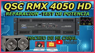 AMPLIFICADOR QSC RMX 4050 HD ✨REPARACION, TEST DE POTENCIA,AJUSTE DE BIAS 🔊🎵✨🧿