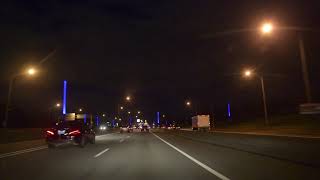 Drive through Montreal's Bleu de bleu highway art installation