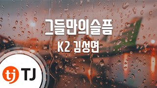 [TJ노래방] 그들만의슬픔(통일을기다리며...) - K2 김성면 / TJ Karaoke