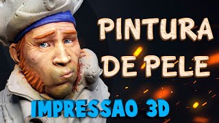 Pintura de Pele Realista Impressão 3D, Pirata e seu Rato.