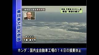 Tsunami Waves Seen from Observatory, Choshi City 3/11/2011 [FNN / Ver. 1]