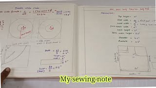 My sewing note /online tailoring class note/stitching my style in Tamil