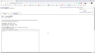 AP-1 (scores100) Java Tutorial || Codingbat.com