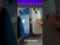 iPhone 13 Blue vs Starlight (White) iPhone 13 mini #shorts