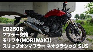 前回のサムネイルと違いがわかるかな？ CB250R カスタム！マフラー交換　モリワキ(MORIWAKI) スリップオンマフラー ネオクラシック SUS　むちゃくちゃいい音です！【モトブログ】