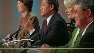 NZ On Screen: 2002 Leaders Debate - Winston Peters, immigration and the Worm