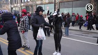 YMCA Dance Outside Capital One Arena After Trump Sworn In As 47 U.S. President