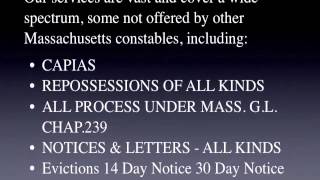 Constables in Massachusetts constable service