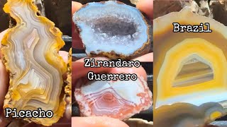 Cutting and Revealing 21 Agates - Gemstones - Picacho - Zirandaro Guerrero - Brazilian - Lapidary #1