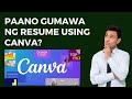 PAANO GUMAWA NG VA RESUME USING CANVA? - TAGALOG TUTORIAL