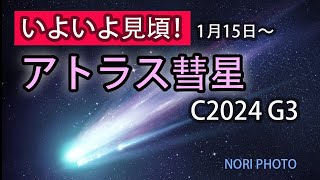 いよいよ見頃！ 1月15日～  アトラス彗星 C2024 G3   いつ、どこに、どう見えるのか？