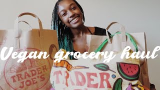 VEGAN TRADER JOE'S GROCERY HAUL for college student on a budget