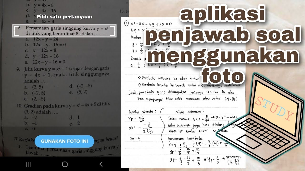 APLIKASI PENJAWAB SOAL SEMUA PELAJARAN DENGAN CARA DI FOTO - YouTube