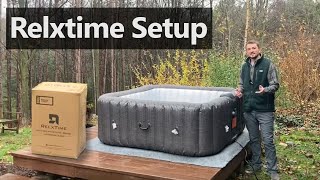 Setting Up The Relxtime 4-6 Person Square Inflatable Hot Tub