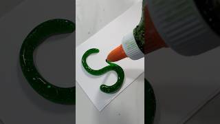 Lettering Your name with Glue ❤️ #shortsart, #viralart , #shortsvideos  satisfying Symaia