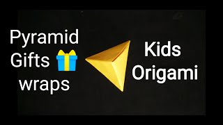 Gift wrap Paper Pyramid Easy tutorial || DIY Crafts || DIY Origami