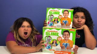 NEW NICKELODEON LIGHT UP SLIME KIT - MAKING LIGHT UP SLIME