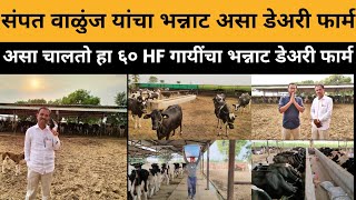 60  HF गायींचा गोठा | दररोज दुध 400 लिटर | महिन्याकाठी मिळतोय एवढा नफा | Best management in dairy