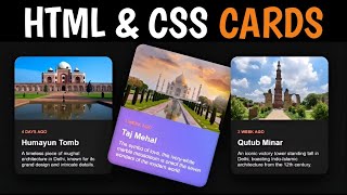 Beautiful 3D Hover Cards using HTML & CSS