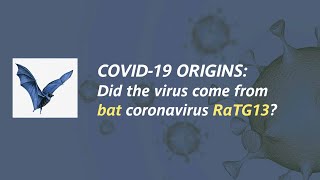 COVID-19 origins: Did SARS-CoV-2 come from bat coronavirus RaTG13?