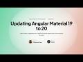 Angular Material Theming System Course - Chapter 10: Updating Angular Material 19 to 20