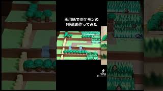 【ポケモン赤緑】画用紙で1番道路作ってみた