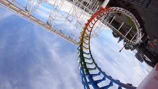 New Zealand Roller Coaster - Corkscrew Coaster Ride POV at Rainbow's End  🇳🇿