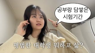 평범한 대학생의 vlog | 코하쿠토 젤리 , 교환학생 면접, 생일선물 언박싱, 전화일본어,  시험기간