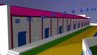 3D Architectural deconstruction Animation