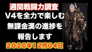 【V４】無課金プレイヤーの週間戦闘力調査＃１０　〜２０２０年１２月０４日〜